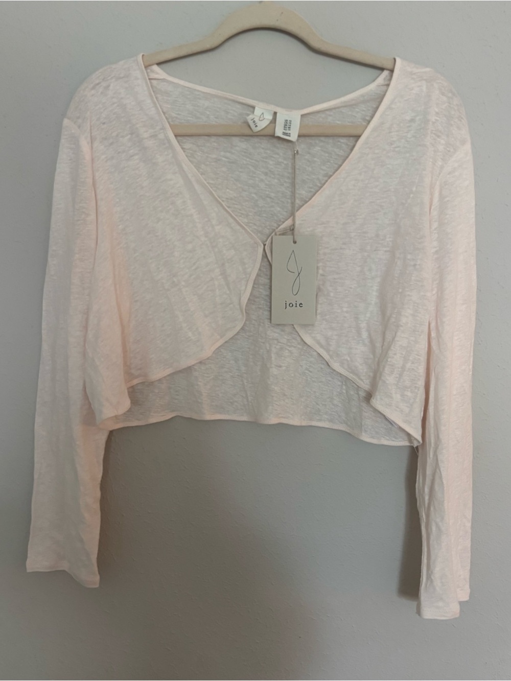 NWT Joie Linen Blend Cropped Cardigan Bolero 10